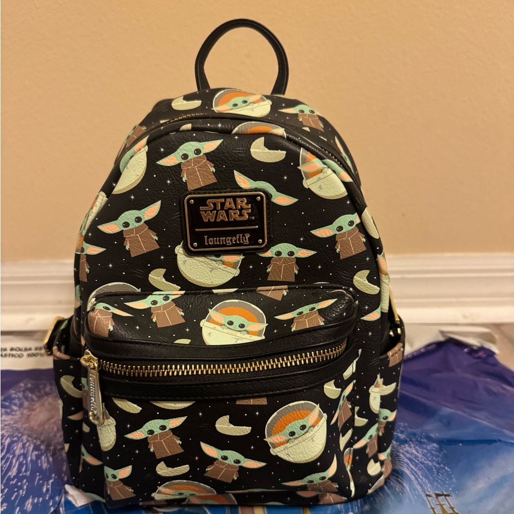 Disney Parks Star Wars Grogu Mandalorian Loungefly Backpack